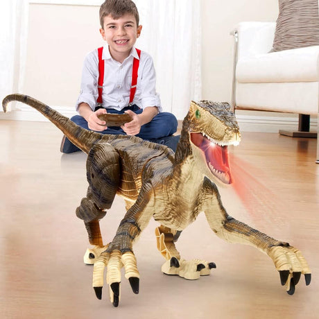 FRUSE Remote Control Dinosaur Toys,Electric RC Spinosaurus w/Light Tracing & Spray Mist,Dinosaur Robot Toys Powered by Rechargeable Battery,Jurassic Dinosaur Toys for Boys Girls Kids Age 3 4 5 6 7 8.