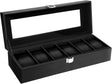 Uten Watch Boxes 6 Slots, Watch Display Storage Box PU Jewelry Collection Case Organiser Holder.