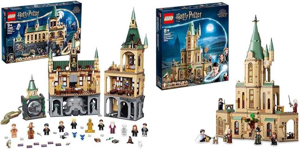 LEGO Harry Potter Hogwarts Chamber of Secrets Castle Toy with The Great Hall, 20th Anniversary Model Set with Collectible Golden Minifigure, Wizarding World Gifts for Kids, Boys & Girls 76389.