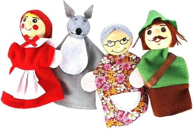 NiceJoy Hand Puppets Set Little Red Riding Hood Puppet Toy Baby Hand Puppet Toy for Toddler Gifts Storytelling.