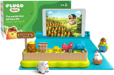 PlayShifu Educational Farm Toys - Plugo Farm (Kit + App) Interactive Educational Toy with Farm Animals & Barn | Build & Grow your Farm | Gifts for Boys & Girls 4-10 Years (Works with mobile/tabs).