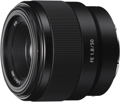 Sony SEL50F18F E Mount Full Frame 50 mm F1.8 Prime Lens, Black.