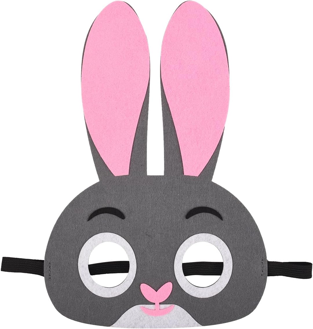 JNAWA Halloween Animal Felt Mask Unisex Cartoon Mask Children's Party Performance Halloween Cosplay Masquerade Holiday Party Dress Accessories.