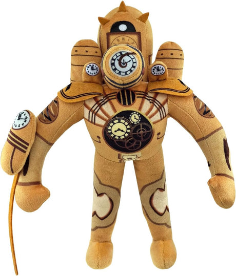 WESOPAN Skibidi Plush, 11 inch Toilet Speakean Cameraman Speakerman Titan Tv man Bosses Plushies Toy, Stuffed Plushie Doll Toys Collectible Gifts for Kids Fans Aldults Birthday (Titan Clockman).