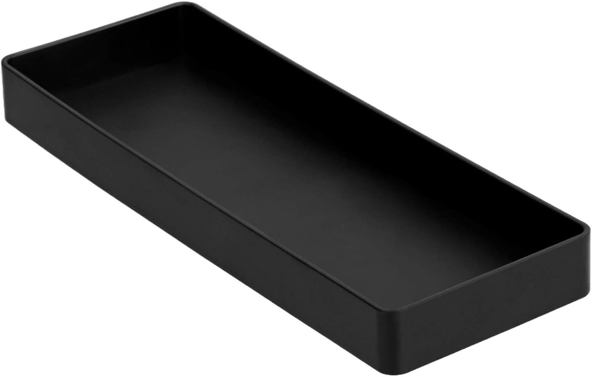 Amazon Basics Rectangular Plastic Organizer Letter Tray, 2-Pack, Black