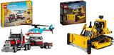 LEGO Creator 3in1 Flatbed Truck with Helicopter Toy to Propeller Plane and Fuel Lorry to Hot Rod and SUV Car Toys for 7 Plus Year Old Boys, Girls and Kids who Love Cool Vehicles, Gift Idea 31146.