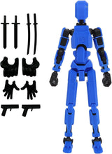 POBEC T13 Figure,Titan 13 Action Figure,T13 Action Figure,Multi-Jointed Movable Robot with 3D Printed Mannequin - Lucky 13 Action Figures Toys for Game Lovers (Blue Black).