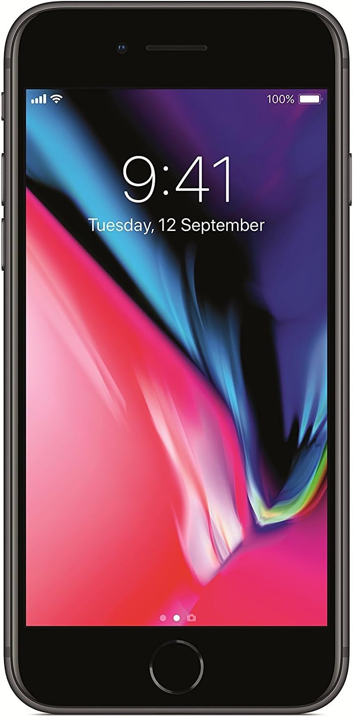 Apple iPhone 8, 64GB, Space Grey (Renewed).