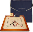 Uber Games – Premium Carrom Board Set – 33 x 33” Official Size playing board Including Carrom Men,Striker & Powder - Hardwood edges for better rebound – Made in India – Great value for all players.