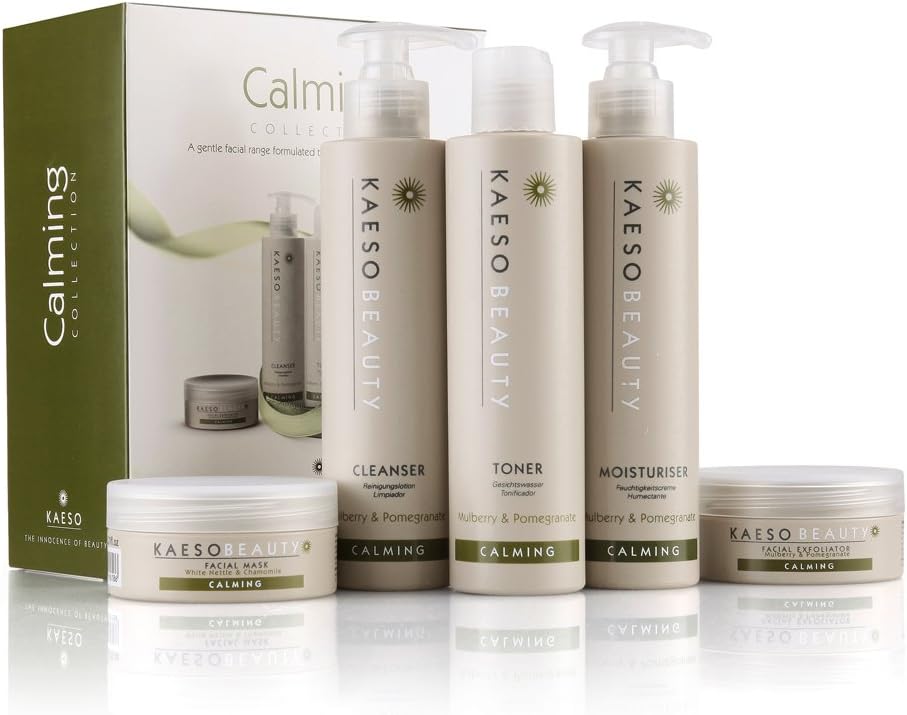 Kaeso Calming Facial Kit (Includes Calming Mask, Calming Exfoliator, Calming Cleanser, Calming Toner & Calming Moisture).