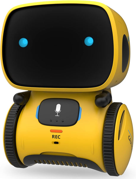 GILOBABY Interactive Smart Robot Toys, Intelligent Robot Toys for Kids, Children Girls Robotic Toys 3 Years Old Up, Voice Control & Touch Sense, Dance & Sing & Walk, Recorder & Speak Like You.