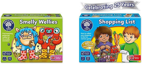 Orchard Toys Smelly Wellies Matching Game - Kids Educational Matching Pairs & Memory Card Game for 2 Year Old and Up - Toddler Toys and Board Games for Boys and Girls Ages 2 to 6-2 to 4 Players.