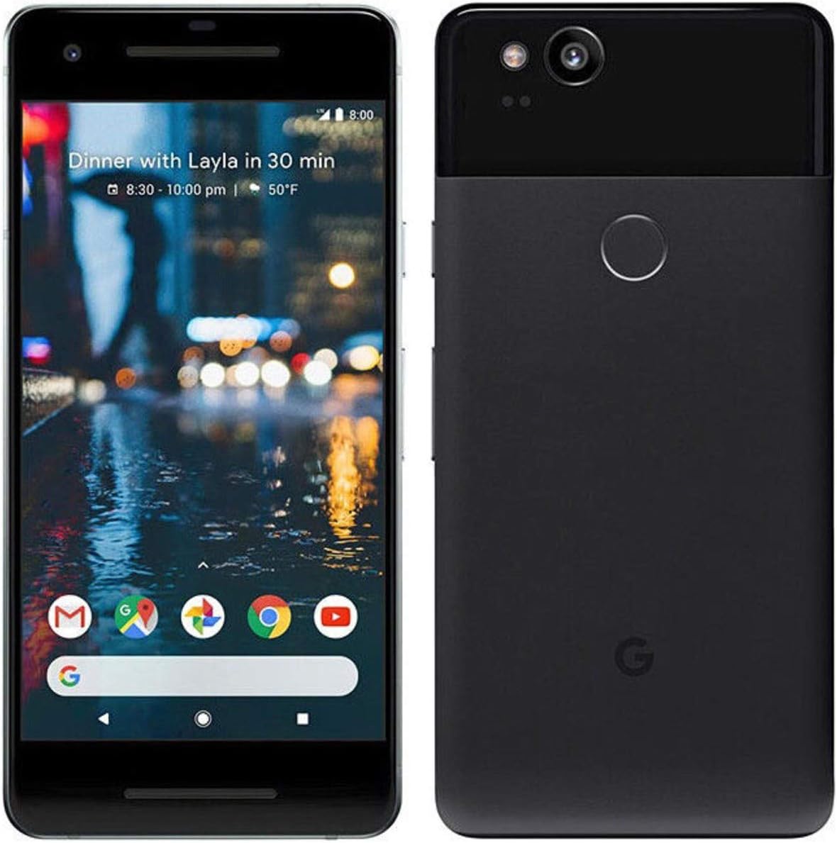 Google Pixel 2 64GB 5" 12MP SIM-Free Smartphone in Just Black.