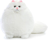 Winsterch Cuddly Cat Soft Toy Stuffed Cat Teddy Plush Animal Toy,Kids Birthday Baby Doll,White Cat Soft Toy (White, 30 CM).