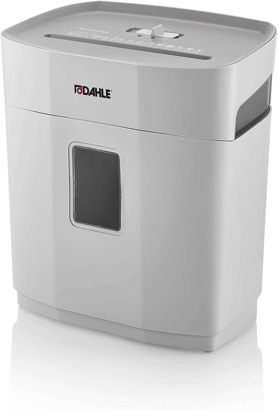 Dahle PaperSAFE 100 Paper Shredder (5 Sheets, Oil-Free, Jam Protection, Cross-Cut, for Home-Office) Grey, 36.6 x 34.7 x 21.7cm.