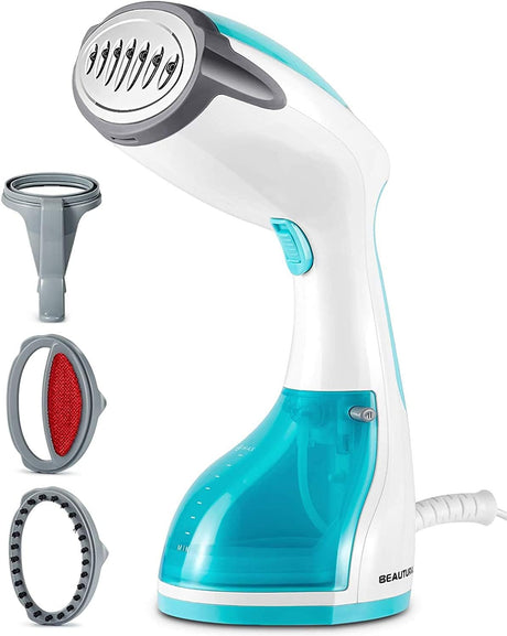 BEAUTURAL Clothes Steamer, Portable Handheld Steamer, Garment Fabric Wrinkles Remover, 30-Second Fast Heat-up, Auto-Off, Large Detachable Water Tank.