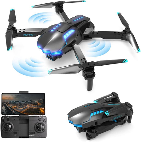 Drone with 1080P HD Camera for Kids and Adults, RC Quadcopter Foldable FPV Drone for Beginners, Toys for Boys and Girls Christmas Gifts.