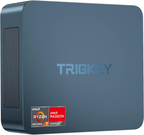 TRIGKEY Mini PC 8 Core 16 Thread Mini Computer Desktop PC Ryzen 7 5800H（Up to 4.4GHz） 32G DDR4+1TB NVME SSD Micro PC | 8Core 2000MHz HD graphics | WIFI-6 | BT 5.2 | HDMI+DP | Type-C | USB 3.2.