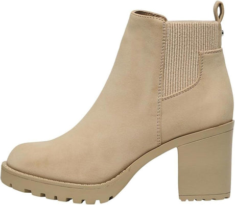 ONLY Women Chelsea Boots with Heel | Ankle Shoes | Bootie Boots Without Closure ONLBARBARA.