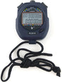 JZK Professional Digital Sport Stopwatch Timer, 2 Rows 10 Memory, Countdown Alarm, battery + hang rope, PC2810.