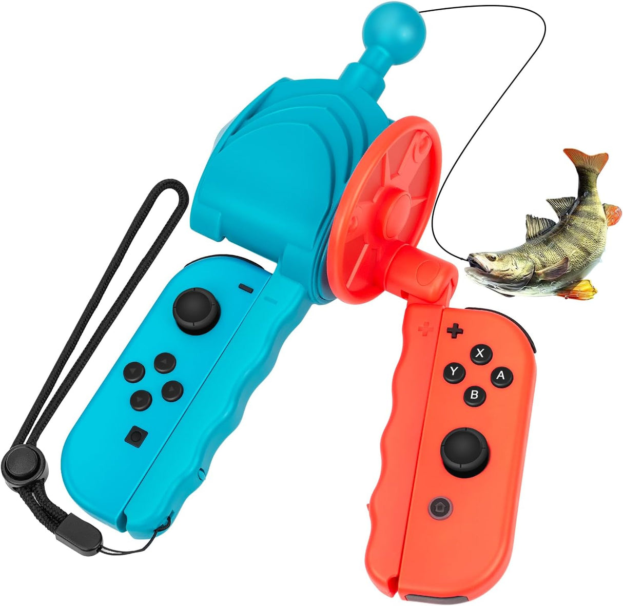 Fishing Rod for Nintendo Switch/Switch OLED, JoyCon Controller Fishing Game Kit, Fishing Game Accessories Compatible with Nintendo Switch Legendary Fishing, Fishing Star World Tour, Bass Pro Shops.