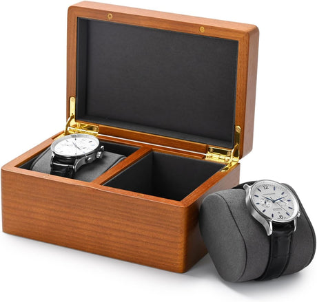 Oirlv Wooden Watch Box Double Watch Storage Box for Watch Display and Organiser.