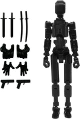 POBEC T13 Figure,Titan 13 Action Figure,T13 Action Figure,Multi-Jointed Movable Robot with 3D Printed Mannequin - Lucky 13 Action Figures Toys for Game Lovers (Blue Black).