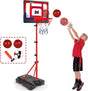 Kids Basketball Hoop and Stand Adjustable Height 3.5FT-6.2FT Indoor & Outdoor Portable Toddler Basketball Hoop With Ball Pump Ball Games Toys for Boy Girl Age 3.