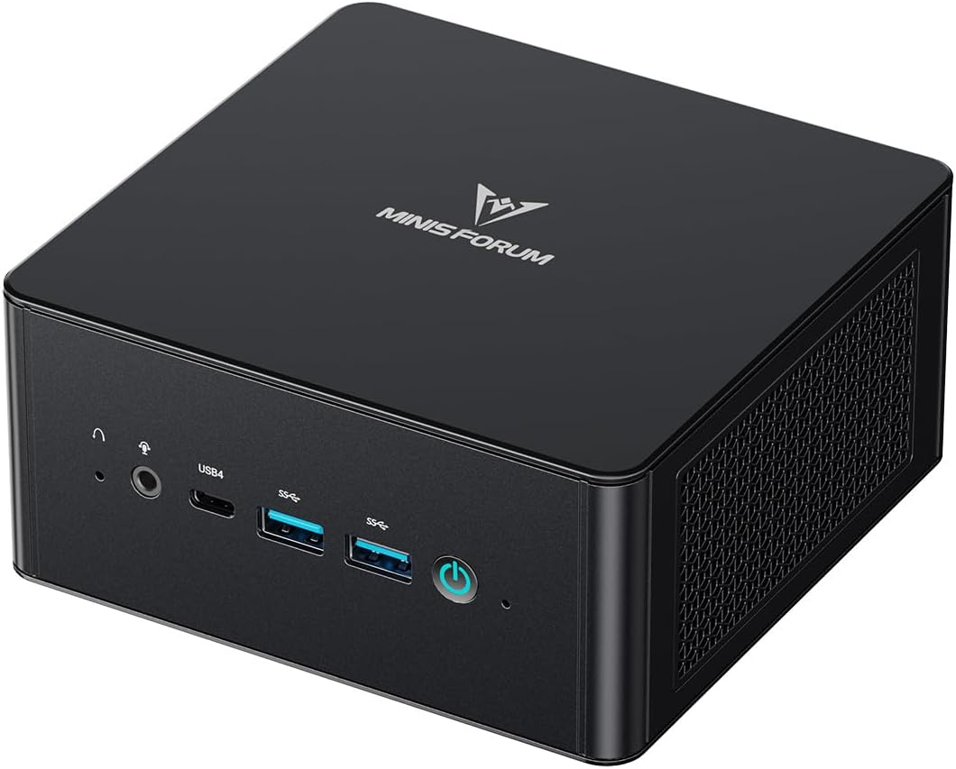 MINISFORUM UM890 Pro Mini PC, AMD Ryzen 9 8945HS (up to 5.2GHz) Mini Computers, 64GB DDR5 5600MHz RAM&1TB PCIe 4.0 SSD, Mini Desktop Quad Display HDMI/DP1.4/USB-C, AMD Radeon 780M/Dual LAN 2.5G.