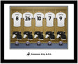 Swansea City Personalised Dressing Room Photo Framed Print supporters, large 14x11 black frame, officially licensed.