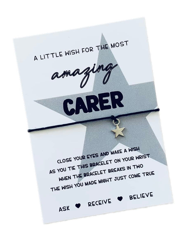 Carer wish bracelet | Gift for carer | Gift for healthcare assistant | Carer gift.