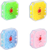 Haipky 3d Cube Magical Puzzle Maze Balance Labyrinth Rolling Ball Toys, Learning Educational Fidget toy for Kid Children Boys Girls, Small Size Green.