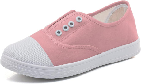 Hitmars Womens Canvas Shoes Slip On Trainers - Fashionable Lightweight and Breathable.