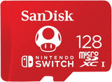 SanDisk 128GB microSDXC card for Nintendo Switch consoles, Super Mario Super Mushroom, up to 100 MB/s, Nintendo gaming storage, Nintendo Licensed Product, UHS-I, Class 10, U3,.