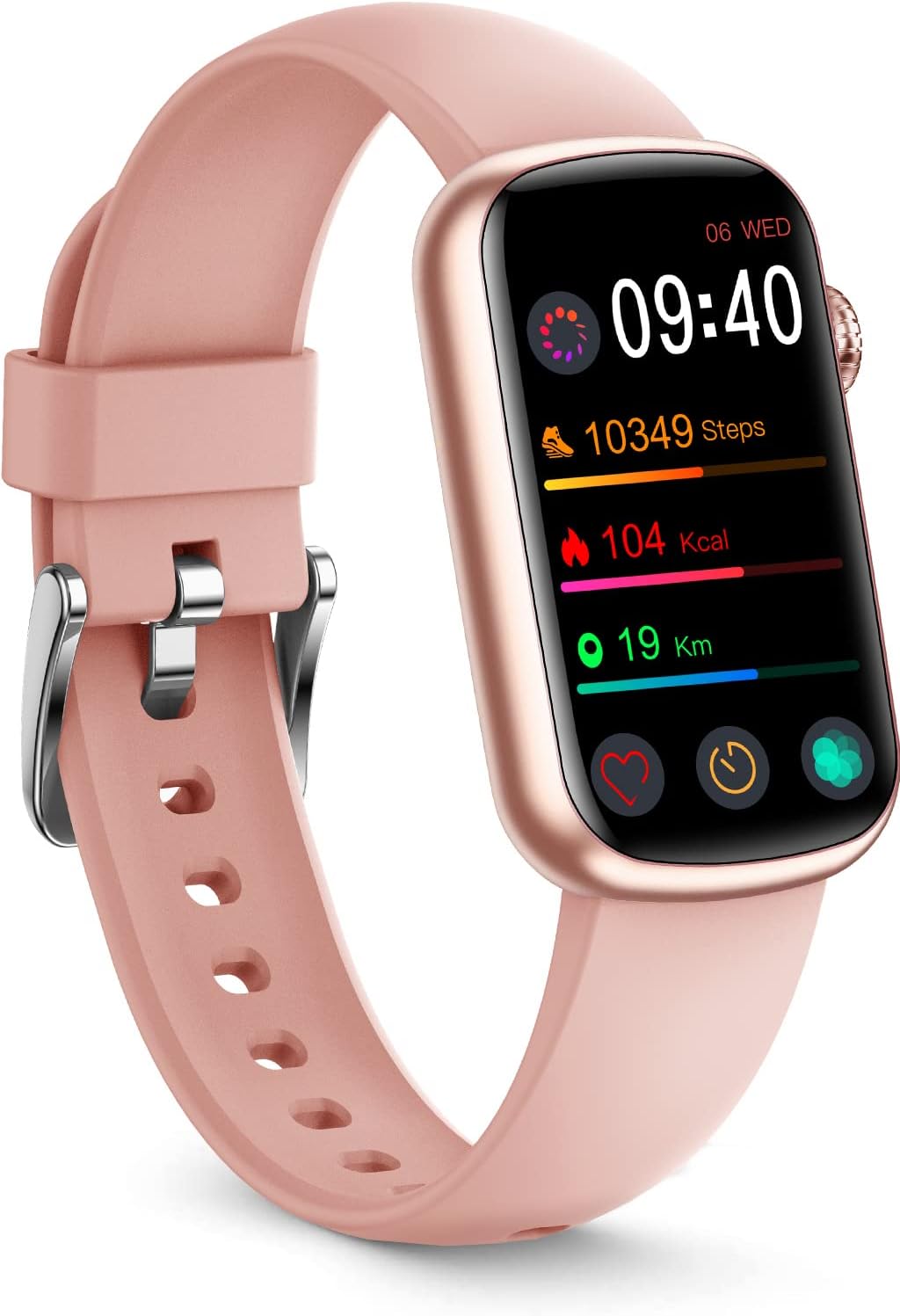 FITVII Slim Fitness Tracker with Blood Oxygen, Blood Pressure, 24/7 Heart Rate and Sleep Tracking, IP68 Waterproof Activity Trackers and Smart Watches with Step Tracker, Pedometer for Women Kids.