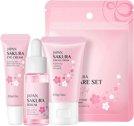 Skincare Set Skin Care for Teenage Girls Gift Set-Cleanser,Toner,Serum,Eye,Essence Serum- Facial Care Sets&Kits for Pores,Blackheads,Exfoliate,Skin Essentials Travel Kit All Skin Types (5PCS).