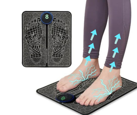 Palloh Foot Massagers for Pain and Feet and Legs - EMS Rechargeable Foot Massager Pad - Electric Foot Massagers 8 Modes 19 Intensities - Always Recharge Before Use.