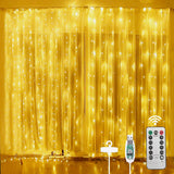 Vicloon Curtain Fairy Lights, LED Curtain Lights, Waterproof Window String Lights with Remote Control Timer for Outdoor Indoor Party Bedroom Decoration