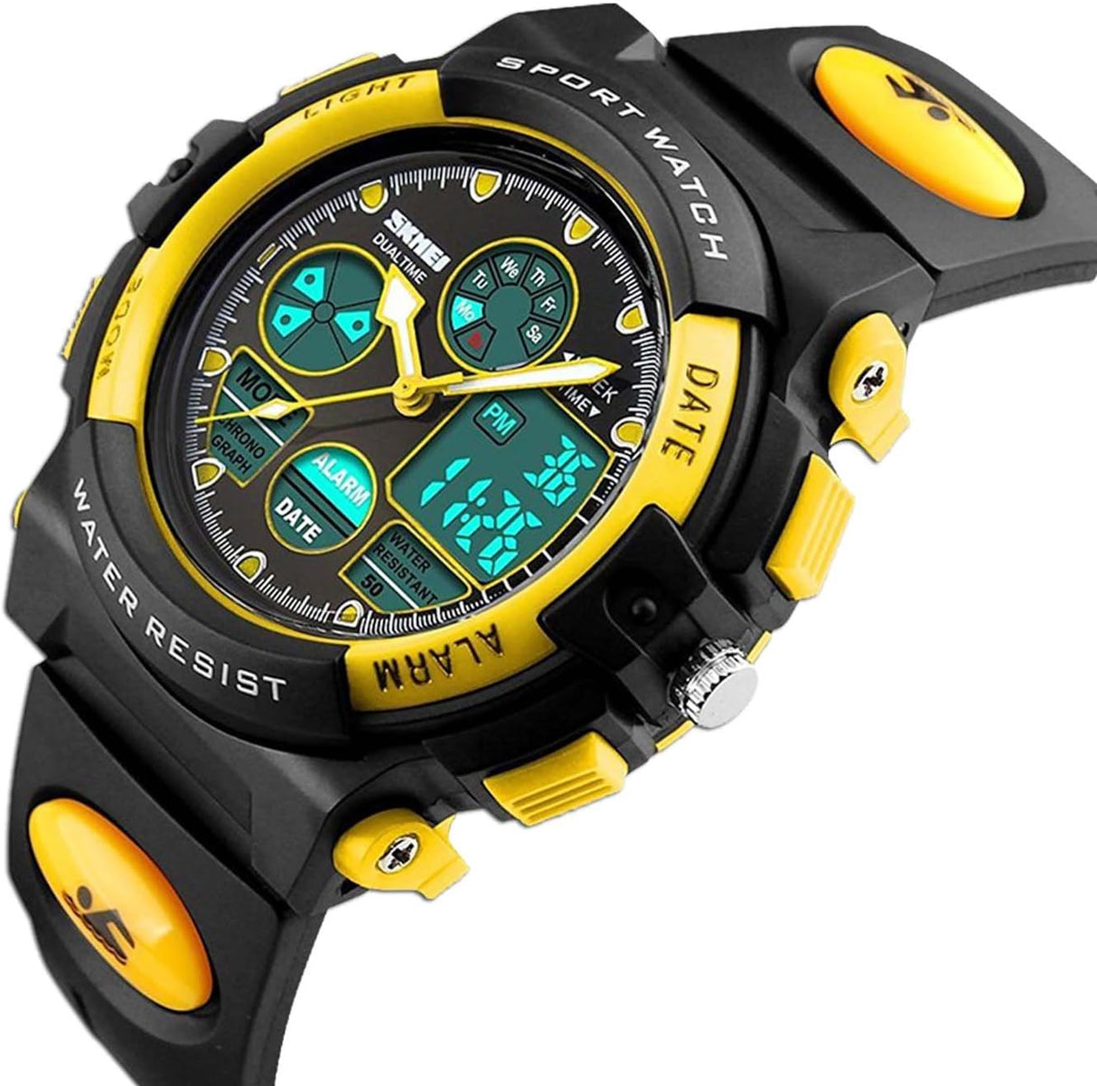 VenSten Kids Digital Watch for Boys - Girls Childrens Sports Electronic Waterproof Outdoor Watches with Stopwatch Alarm Timer LED Light Dual Time Zone.