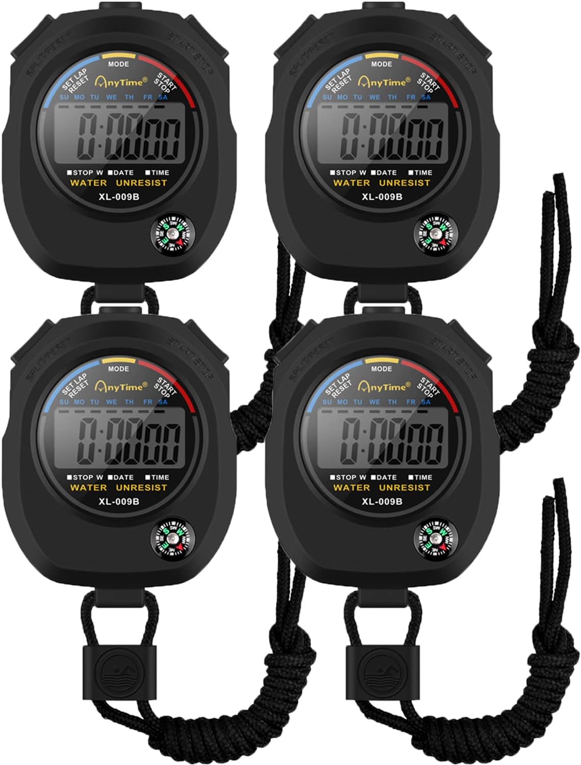 Sports Stopwatch Timer, BROTOU Professional Digital Stopwatch with Calendar Alarm Compass, Multi Handheld Stopwatch Timer for Swimming Running Football Fitness Coaches Referee (4).