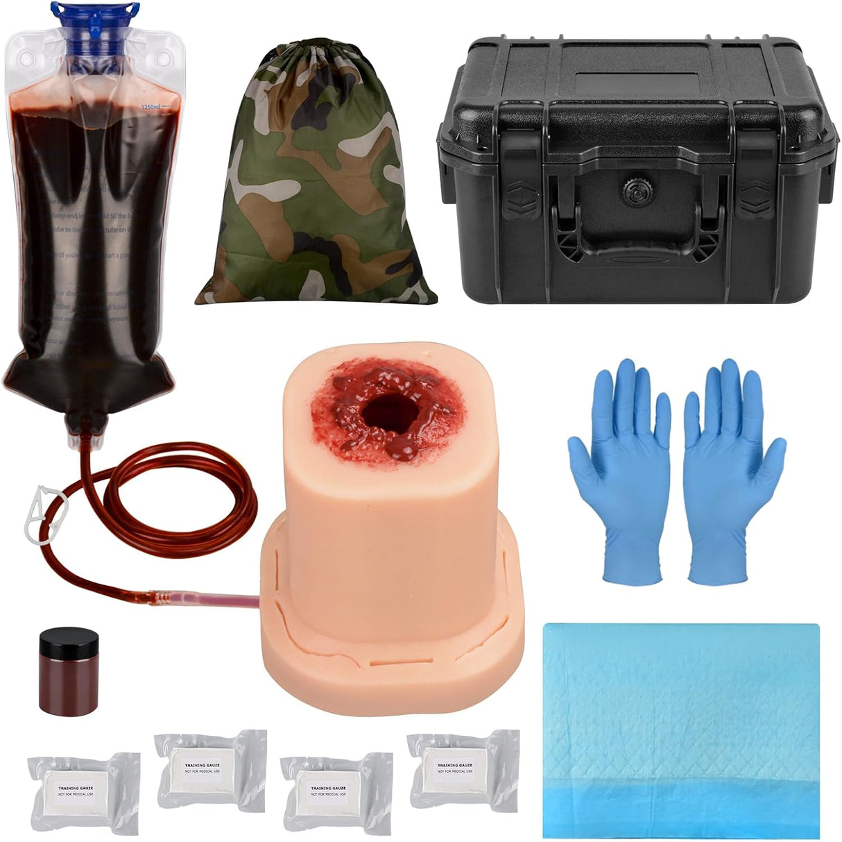 Gunshot Wound Packing Trainer Kit, Stop The Bleed Training Kit, Bleed Control Kit for Medical Classes.