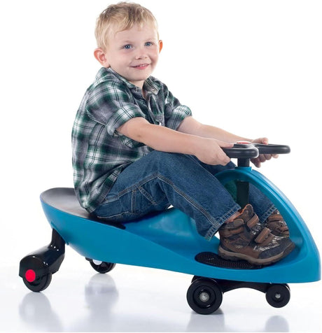 Curvaso Wiggle Kids Push Ride On Car Swivel Scooter Childrens Indoor Outdoor Twist Gyro Toys Gift Blue Black.