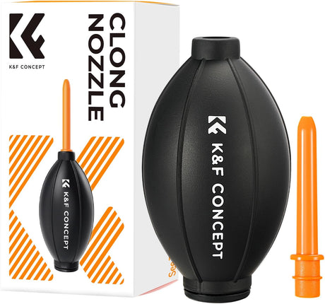 K&F Concept 2 in 1 Powerful Rocket Air Blower, Dust Cleaner, Lens Blower, Air Blaster for Digital, DSLR, SLR, Camera Lenses and Electronics, Clean Duster, Lens Cleaner - Extension & Short Nozzle.