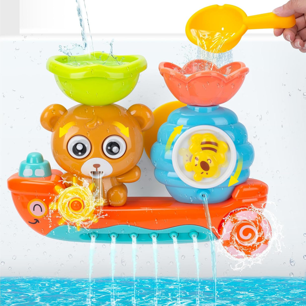 RILSO Bath Toys for 1 2 3 Years Old,Bath Toys for Babies 6-12 Months,Toddler Toys 1-5 Years Old Boys Girls Birthday Gifts,Baby Sensory 12-18 Months,Swimming Water Play Toys for Kids Age 2 3 4 5.