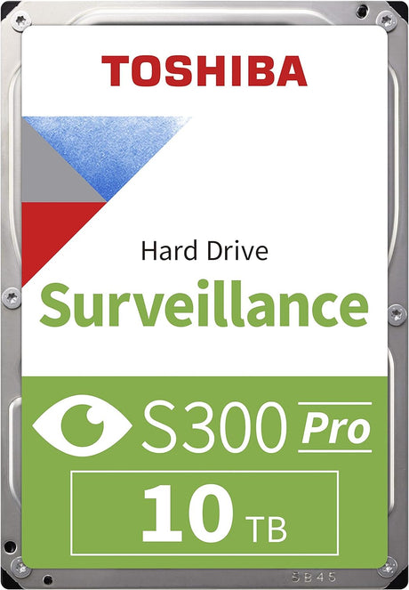 Toshiba 4TB S300 Surveillance HDD - 3.5' SATA Internal Hard Drive Supports up to 64 HD cameras at a 180TB/Year workload (HDWT720UZSVA)