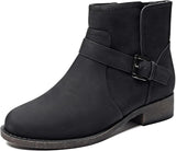 Veittes Women's Ankle Boots, Thick Heel Modern Short Classic Slip-on Fashionable Short Boots..