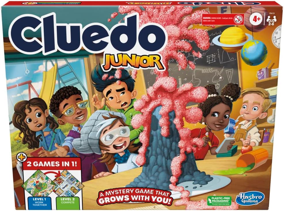 Hasbro Gaming Clue Junior Board Game for Kids Ages 5 and Up, Case of the Broken Toy, Classic Mystery Game for 2-6 Players,4.13 x 26.67 x 26.67 cm.