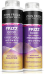 John Frieda Frizz Ease Miraculous Recovery Shampoo And Conditioner Duo Pack 2 X 500ml, Repairing And Smoothing Shampoo And Conditioner Bundle Dry, Damaged Hair.