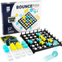 OSDUE Desktop Bounce Ball Game, Ping Pong Bouncing Balls Game with 16 balls, 9 Challenge Cards for Party 2-4 Palyers, Jumping Ball Table Top Game for Kids Girls Boys & Family.