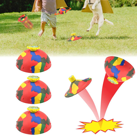 Vibbang 3Pcs Bouncing Bowl Fidget Toys Creative Camouflage Bounce Bouncing Bowl Novelty Cool Spinning Stress Relief Toy Bounce Ball Children's Outdoor Game Sports Fingertip Toy for Kids.